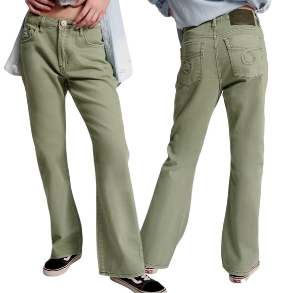 One Teaspoon Denim - One Teaspoon Charlie Flare Size 26 Super Khaki Color NEW NWT